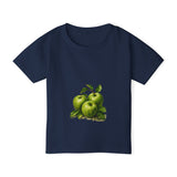 Toddler T-Shirt — Vintage Green Apple Illustration (Kids Fruit Tee)