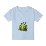 Toddler T-Shirt — Vintage Green Apple Illustration (Kids Fruit Tee)