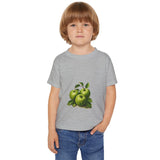 Toddler T-Shirt — Vintage Green Apple Illustration (Kids Fruit Tee)