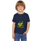 Toddler T-Shirt — Vintage Green Apple Illustration (Kids Fruit Tee)