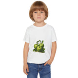 Toddler T-Shirt — Vintage Green Apple Illustration (Kids Fruit Tee)
