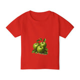 Toddler T-Shirt — Vintage Green Apple Illustration (Kids Fruit Tee)
