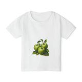 Toddler T-Shirt — Vintage Green Apple Illustration (Kids Fruit Tee)