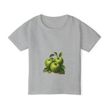 Toddler T-Shirt — Vintage Green Apple Illustration (Kids Fruit Tee)